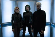 L-R: Frost (Skyler Samuels), Lorna Dane (Emma Dumont) und Andy Strucker (Percy Hynes White) L-R: Frost (Skyler Samuels), Lorna Dane (Emma Dumont) und Andy Strucker (Percy Hynes White)