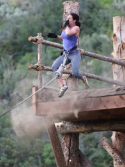 Hannah during rope challenge Hannah during rope challenge