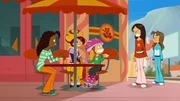 Marine plaudert Geheimnisse aus vor Wendys Freundinnen Emma und Sammie. Wendy ist obersauer.