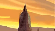 Tom, der Dinosaurier, ist durch einen merkwürdigen Raum-Zeit-Tunnel aus seiner Welt hinaus - und mitten in der Atlantischen Ozean geschleudert worden. Auf einem New Yorker Hochhaus sucht er nun Zuflucht.