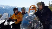 Zusammen mit Markus (Sebastian Ströbel, l.) suchen Valerie (Adriane Grzadziel, M.) und Bastian (Tommy Schlesser, r.) den vermissten Elias.