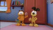 Jon hat Garfield einen seiner Geburtstags-Donuts abgegeben, doch das reicht dem verfressenen Kater nicht.