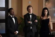 (v.l.n.r.) Wilt Bozer (Justin Hires); MacGyver (Lucas Till); Riley Davis (Tristin Mays)