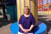 Marianne Mendt im Wiener Wurstelprater.