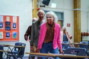 Die blutrünstige Seniorengruppe um Frank (Paul Bentall) und Janine (Anita Dobson) dringt in das Schulgebäude ein.