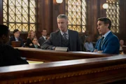 LAW & ORDER: ORGANIZED CRIME -- "Paranza Dei Bambini" Episode 503 -- Pictured: (l-r) Peter Scanavino als A.D.A Dominick "Sonny" Carisi Jr., Robert Montano als Pedro Castillo.