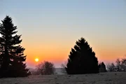Frühmorgendliche Landschaft in der Langen Rhön.