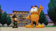 Paddy zeigt Garfield wie die Welt wäre, wenn es ihn nicht gäbe. Paddy zeigt Garfield wie die Welt wäre, wenn es ihn nicht gäbe.