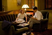 Morgan Turner as Veda Pierce and Guy Pearce as Monty Beragon