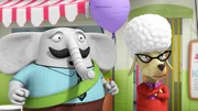 Bürgermeister Magnus und Gerlinde sind enttäuscht, dass Super-Edgar aufgehört hat, für Wind zu sorgen.