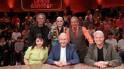 Foto, vorne: Erika Ratcliffe, Mike Krüger, Guido Cantz Foto, hinten: Hugo Egon Balder, Hella von Sinnen, Wigald Boning; Foto, vorne: Erika Ratcliffe, Mike Krüger, Guido Cantz Foto, hinten: Hugo Egon Balder, Hella von Sinnen, Wigald Boning