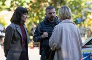 Tatort Dunkelheit. Ermittlung in einem Cold-Case-Fall: Melika Foroutan als Maryam Azadi, Edin Hasanovic als Hamza Kulina, Anna Drexler als Michaela Zeller.