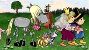 Der kleine König und seine Freunde spielen Theater und inszenieren die Märchenlieder vom Dornröschen, Bettelmann, Hänsel und Gretel. Nicht immer klappt das wie am Schnürchen. Mal dauern die Vorbereitungen zu lange, ein andermal will der König die Prinzessin nicht küssen.Ehe der Vorhang fällt wird aber alles gut.