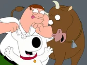 Peter (M.) und Brian (l.) bewahren einen Bullen vor der Schlachtbank ...