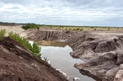 Der Ostsee soll ein wichtiger Baustein im Strukturwandel der Nach-Braunkohlezeit werden. Doch ist die Vorfreude verfrüht? An anderen Lausitzer Bergbaufolgeseen kämpfen die Anrainer mit der Wasserqualität. Denn das jetzt wieder aufsteigende Grundwasser spült Sulfate aus dem Untergrund in die Seen und lässt den ph-Wert sauer werden. Wird das Bergbau- und Sanierungsunternehmen LEAG die versprochene Wasserqualität für den Cottbuser Ostsee einlösen können? - Langsam füllt sich der Cottbuser Ostsee, ein ehemaliger Tagebau.