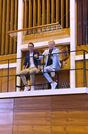 Stadthalle Chemnitz, v.l.: Peter Imhof, Wolfgang Lippert.