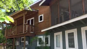 Exterior, Side of Beachfront Villa Property in Roatan, Honduras. As seen on HGTV's Caribbean Life.