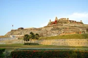 Die Festung Castillo San Felipe in Cartagena bewacht die Stadt Cartagena seit 1536.
