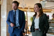l-r: Detective Sergeant Henry Graff (Aden Young), Detective Sergeant Frankie Bateman (Kathleen Munroe)