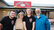 The Spragg family. Mike (son/chef), Carin (owner/Greg's wife), Victoria (daughter/server), and Greg (owner) stand outside of Greg's BBQ in Belen, NM, as seen on Restaurant: Impossible, Season 20. The Spragg family. Mike (son/chef), Carin (owner/Greg's wife), Victoria (daughter/server), and Greg (owner) stand outside of Greg's BBQ in Belen, NM, as seen on Restaurant: Impossible, Season 20.