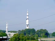 Die Saturn-V-Rakete in Huntsville.