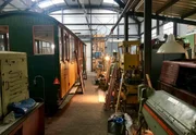 In der Werkstatt der Museumsfeldbahn am Lindenauer Hafen. Die Bahn geht direkt auf den Bau des Kanals zurück.