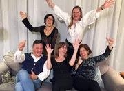 V.l.: Raffaele, Elena, Gastgeberin Elizabetha, Petra und Evelyn