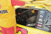 Joey Logano takes his place to begin a NASCAR race in Phoenix, AZ.