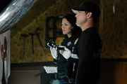 L-R: Sara Sidle (Jorja Fox) und Nick Stokes (George Eads)