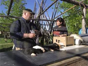 Pat Moore (L) and Courtney Agnes (R) looking after new puppies while discussing Nations Jordan taking on more responsibility with their dog team. Pat Moore (L) and Courtney Agnes (R) looking after new puppies while discussing Nations Jordan taking on more responsibility with their dog team.