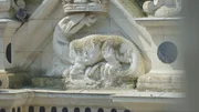 Das königliche Schloss Chambord, Detail der Fassade, Chambord, Frankreich.