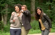 Versteckte Kamera: "Die Toilette an der Ampel", v.li.: Kandidatin, Lockvogel Oli und Promilockvogel Fernanda Brandao.