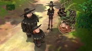 Robin Hood ist den drei Dieben in die Falle gegangen.