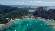 Die Stadt El Nido an der Nordküste von Palawan. Die Stadt El Nido an der Nordküste von Palawan.