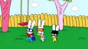 Als Superhelden verkleidet, spielen Simon (l.), Lou (M.) und Franz (r.) ausgelassen im Garten. Immer auf der Suche, nach einer neuen Mission.