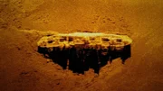 Sonaraufnahme des Wracks der USS Indianapolis am Grund des Pazifik.