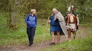 Ab durch die Mitte - WDR-Moderatorin Sabine Heinrich (links) reist durch NRW und tourt mit den Freizeit-Römern und Frank Kellner (Mitte) und Gerd Kohl (rechts) durch die Eifel.