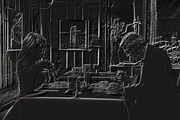 Joseph und Rosi stürzen sich wagemutig in das Experiment "Blind Dinner". Von links: Rosi (Brigitte Walbrun) und Joseph Brunner (Wilhelm Manske).