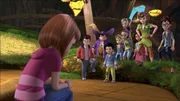 Was ist bloß mit Wendy los? Sie steht betrübt herum und die Verlorenen Kinder meinen schon, sie wird erwachsen.