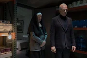 LAW & ORDER: ORGANIZED CRIME -- "Lago D'Averno" Episode 505 -- Pictured: (l-r) Dorothy Lyman as Sister Mary Leo- Gene,  Anthony Skordi as Rocco Spezzano