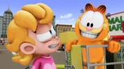 Garfield und Abigail auf dem Parkplatz