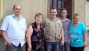 Foto, v.li.n.re.: Eckart, Ellen, Otto Schulte, Tom und Heike
