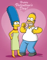 Homer (r.) und Marge (l.) haben ein schönes Rendezvous geplant,  was aber leider platzt, weil Homer länger arbeiten muss ...