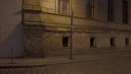 Bisweilen sind die Spuren des Zweites Weltkrieges in Ost-Berlin noch deutlich sichtbar.