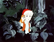 Akka sagt Nils die Bedingung, unter der er wieder ein normal gro&szlig;er Junge werden kann: Er muss Martin zur&uuml;ckbringen, damit dieser am St. Martinstag geschlachtet werden kann.