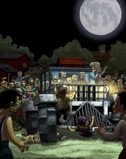 Jeder, der Krustys neuen Burger isst, verwandelt sich sofort in einen menschenfressenden Zombie. Fast ganz Springfield ist betroffen ...