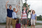L-R: David (Jason Sudeikis), Rose (Jennifer Aniston), Kenny (Will Poulter) und Casey (Emma Roberts)