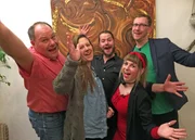 V.l.: Torben, Christiane, Gastgeber Stefan, Madlen und Jonas