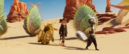 L - R: Abe, Chickenhare, Meg