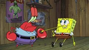 L-r: Mr. Krabs, SpongeBob